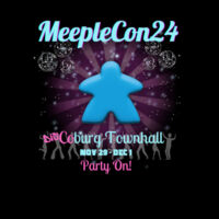 MeepleCon 2024 - Discoburg! Unisex Round Neck Tee Design
