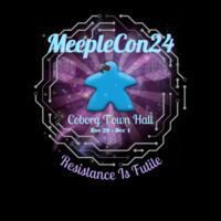 MeepleCon 2024 - Resistance Is Futile! Unisex Round Neck Tee Design